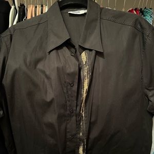 Vintage Moschino Short-Sleeve Button Down.  Size XXL